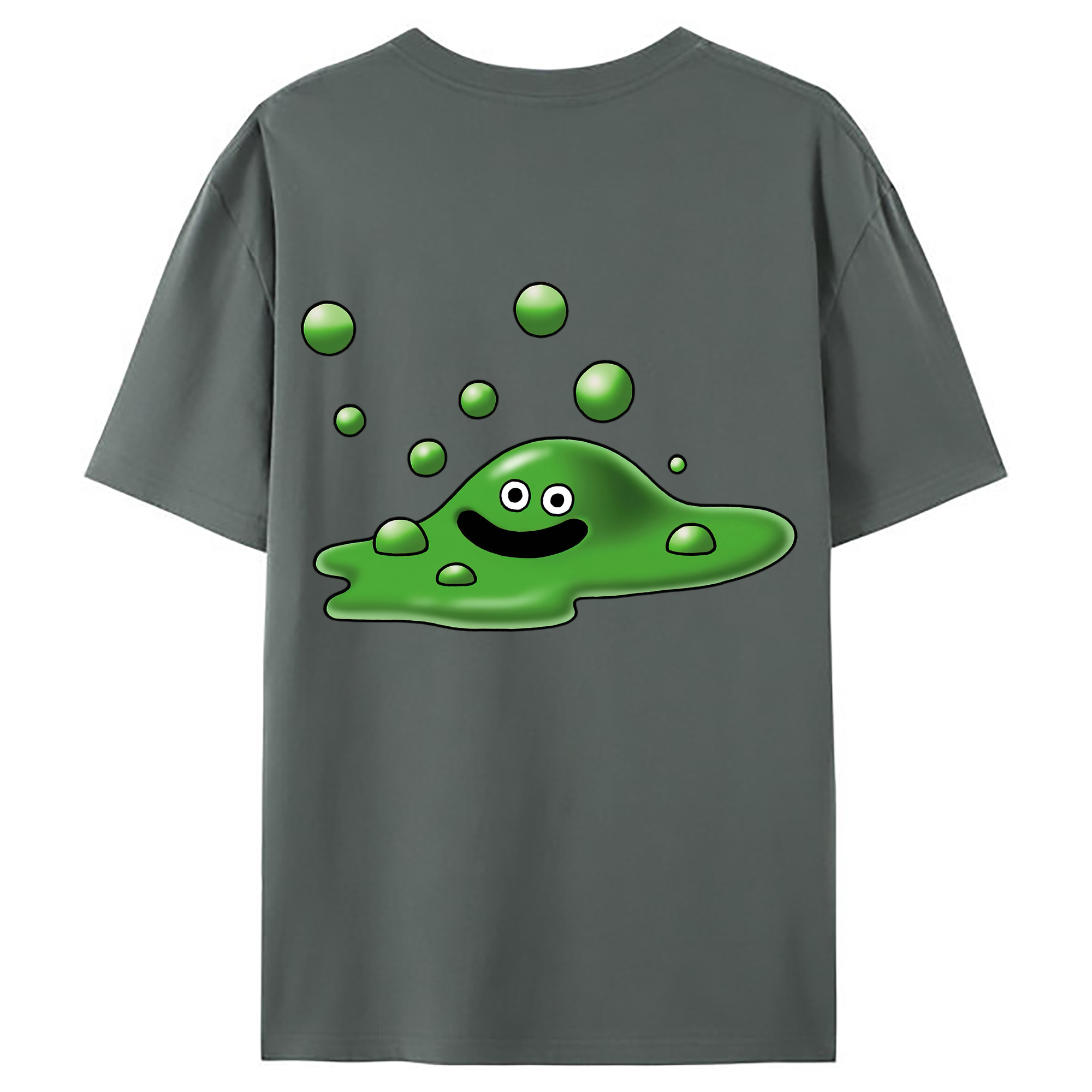 （画像用） ドラゴンクエスト Doragon Kuesuto Dragon Quest 綿100％ メンズ半袖Tシャツ（バックプリント） 通気性